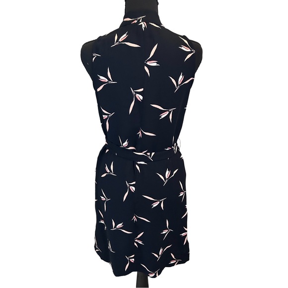 NWT Ann Taylor Black and Pink Floral Sleeveless Dress - Picture 3 of 4